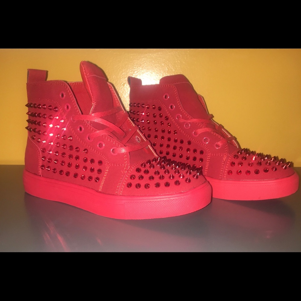 Red Studded Fashion Sneakers (NEW)